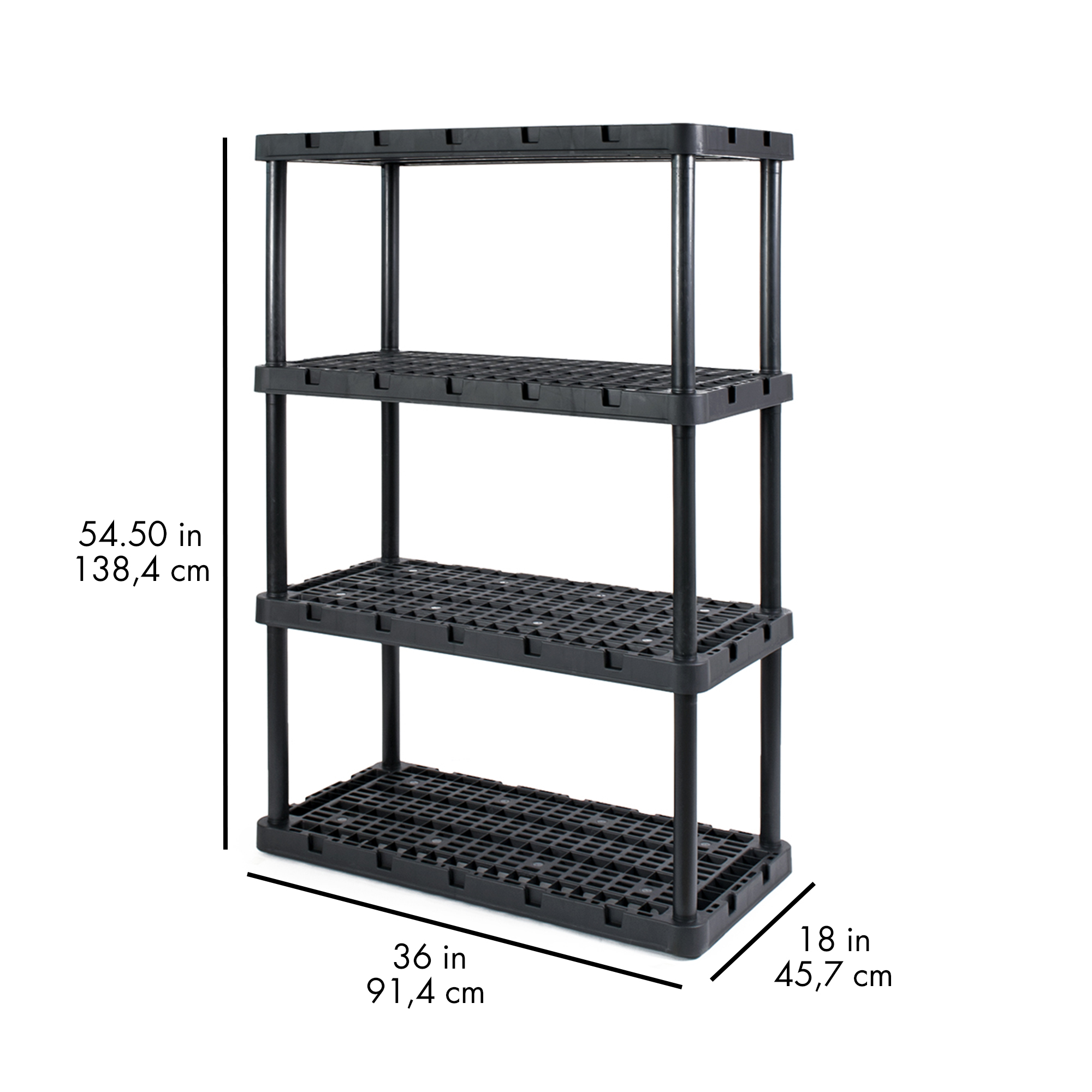 Knect 4 Shelf Heavy Duty Ventilated Maxit Knect A Shelf Logo Gracious Living Corporation 7749